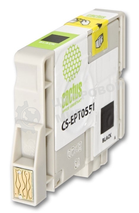 Картридж струйный Cactus CS-EPT0551 черный (10 мл) для Epson Stylus RX520/Stylus Photo R240