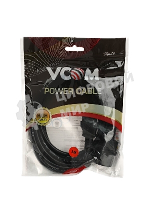 Кабель монитор - компьютер 220V (UPS -> устройство) VCOM VDE 3G*0.75мм (CE001-CU) 3 м
