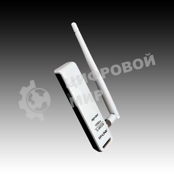 Адаптер TP-Link SOHO TL-WN722N 150Mbps High Gain Wireless N USB Adapter with Cradle, 1T1R, 2.4GHz, 802.11n/g/b, 1 detachable antenna