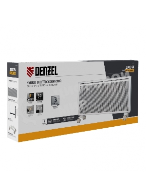 Конвектор электрический гибридный Denzel HybridX-2000 белый, 2000 Вт, 30 м2, термостат, дисплей