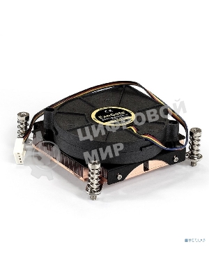 Кулер для процессора ExeGate ESNK-0049.PWM.1U.115x.Cu бронзовый, 75 мм, медь, 5000 об/мин, 54 дБ, 4 pin, 115 Вт, 30 мм