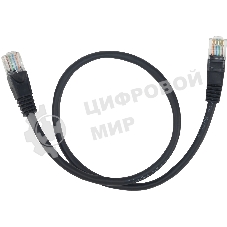 Патч-корд Buro UTP 4 пары cat5E CCA molded 0.25м черный RJ-45 (m)-RJ-45 (m) (упак.:1шт)