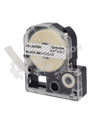 Картридж ленточный Cactus CS-LK4TBN черный, 12 мм, 9 м для Epson LW300/LW400/LW700/LW600P/LW1000P/K400/Z700/Z900