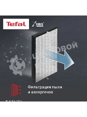 Пылесос вертикальный Tefal X-Force Flex TY9LC1WO серый/синий, питание от аккумулятора, 150 Вт, уборка сухая, пылесборник 0.65 л