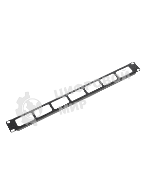 Кабельный органайзер Горизонтальный ЦМО ГКО-О-1-9005 односторонний окна 1U шир.:19