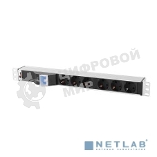 Блок розеток ЦМО Rem-32 с авт., 6 Schuko, 32А, алюм., 19