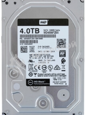 Жесткий диск WD SATA-III 4TB WD4006FZBX черный (7200rpm) 256Mb 3.5