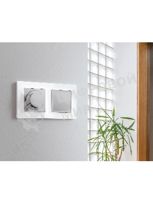 Рамка ALFA Platos (Белый Стекло закаленное натуральное) 4-ая AF380104