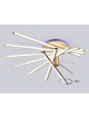 Потолочный светодиодный светильник Ambrella light FL6244 GD золото 125W 3000K-6400K+RGB 900*750*230 (ПДУ ИК)