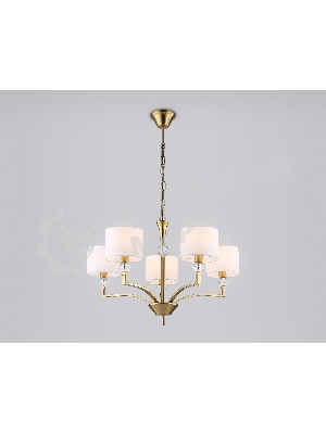 Люстра Ambrella light LH71131/5 BS/WH латунь/белый E14/5 max 40W D660*880
