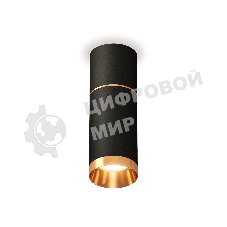 Светильник Ambrella Light XS6323062 SBK/PYG черный песок/золото желтое полированное MR16 GU5.3 (C6302, A2062, C6323, N6134)