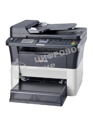 МФУ лазерное Kyocera Ecosys FS-1025MFP (1102M63RU0/1102M63RUV/1102M63RU2/1102M63NX2/1102M63DZ2), A4, ч/б, печ. до 25 стр/мин., скан. до 18 стр/мин. (ч/б) 6 стр/мин. (цвет), 600 x 1800 dpi (печать) 600x600dpi (скан), USB, RJ-45