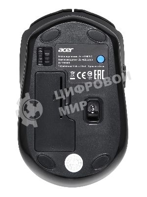 Мышь беспроводная Acer OMR050 черный, 1600 dpi, радиоканал, Bluetooth, USB, кнопки - 6