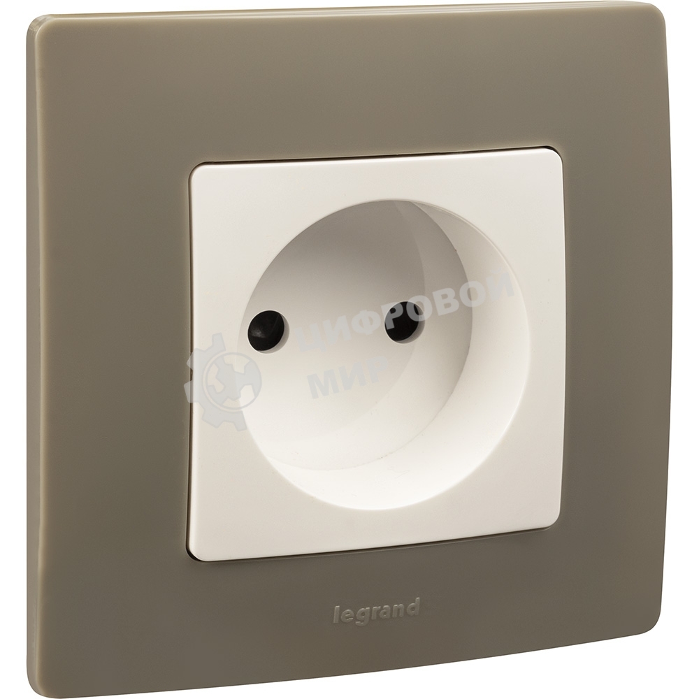 Розетка 2К винт., защ.шт., белый ETIKA Розетка 2К винт., защ.шт., белый