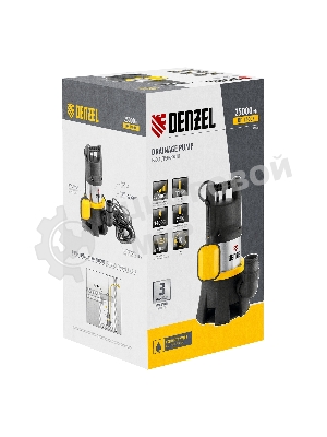 Дренажный насос Denzel DP1400X, 1400 Вт, подъем 11 м, 25000 л/ч