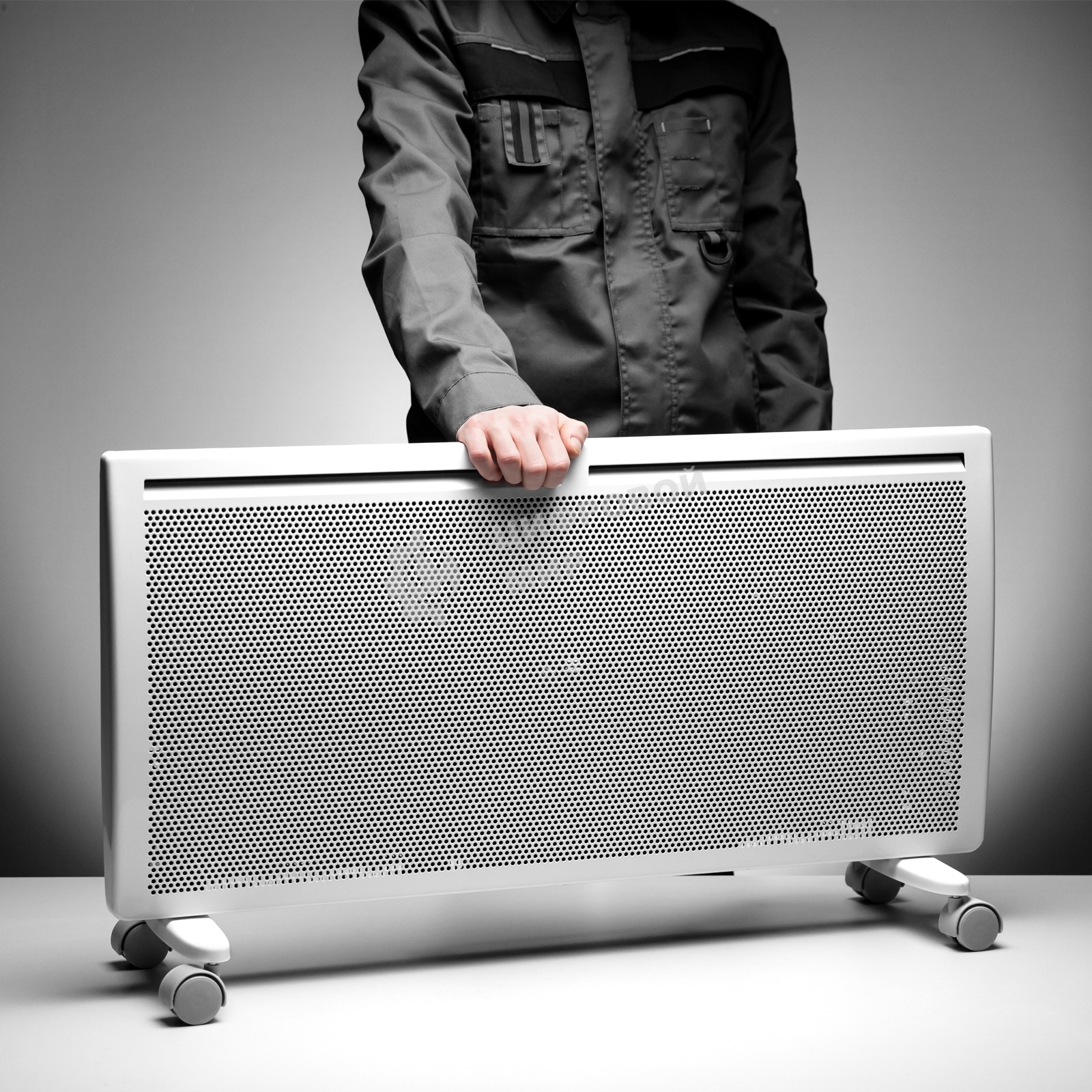 Конвектор электрический гибридный Denzel HybridX-2000 белый, 2000 Вт, 30 м2, термостат, дисплей