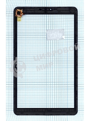 Сенсорное стекло (тачскрин) для Irbis TZ102. черное с рамкой