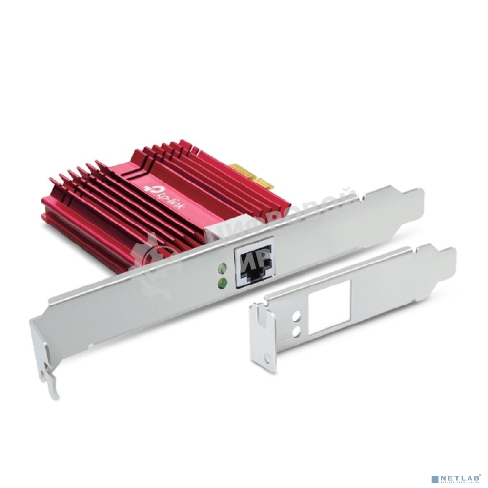 Сетевой адаптер 10 Gigabit PCI-E network adapter, 1 PCI Express 3.0 X4 interface, 1 100/1000/10000Mbps Ethernet port, come with Low-Profile and Full-Height Brackets