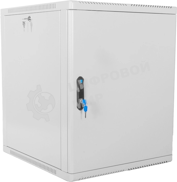 Шкаф коммутационный ЦМО (ШРН-15.500.1) настенный 15U 600x529 мм пер. дв. металл 200 кг серый 470 мм 180 град.