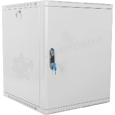 Шкаф коммутационный ЦМО (ШРН-15.500.1) настенный 15U 600x529 мм пер. дв. металл 200 кг серый 470 мм 180 град.