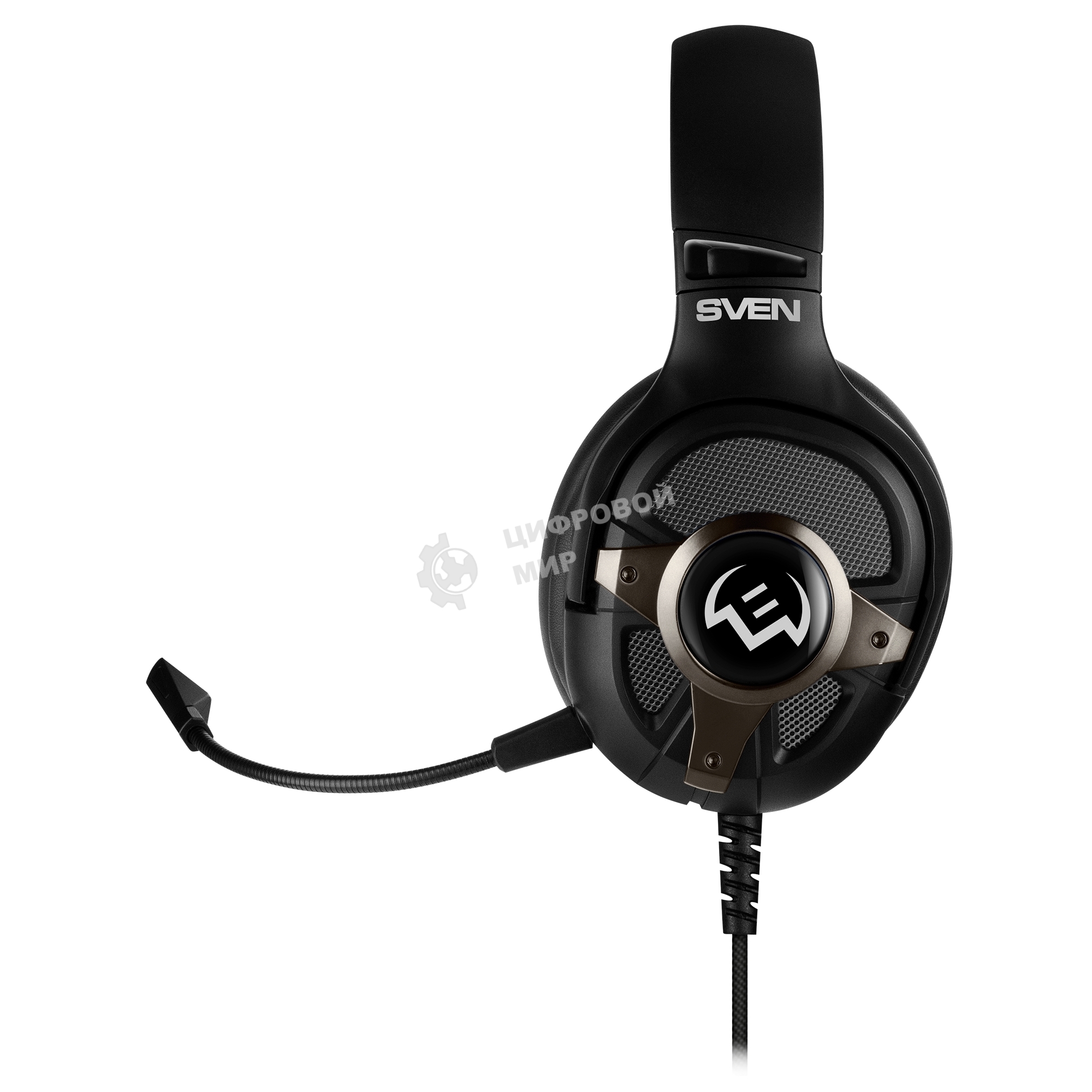 Наушники с микрофоном Sven AP-U1100MV черный 2.2м мониторные оголовье