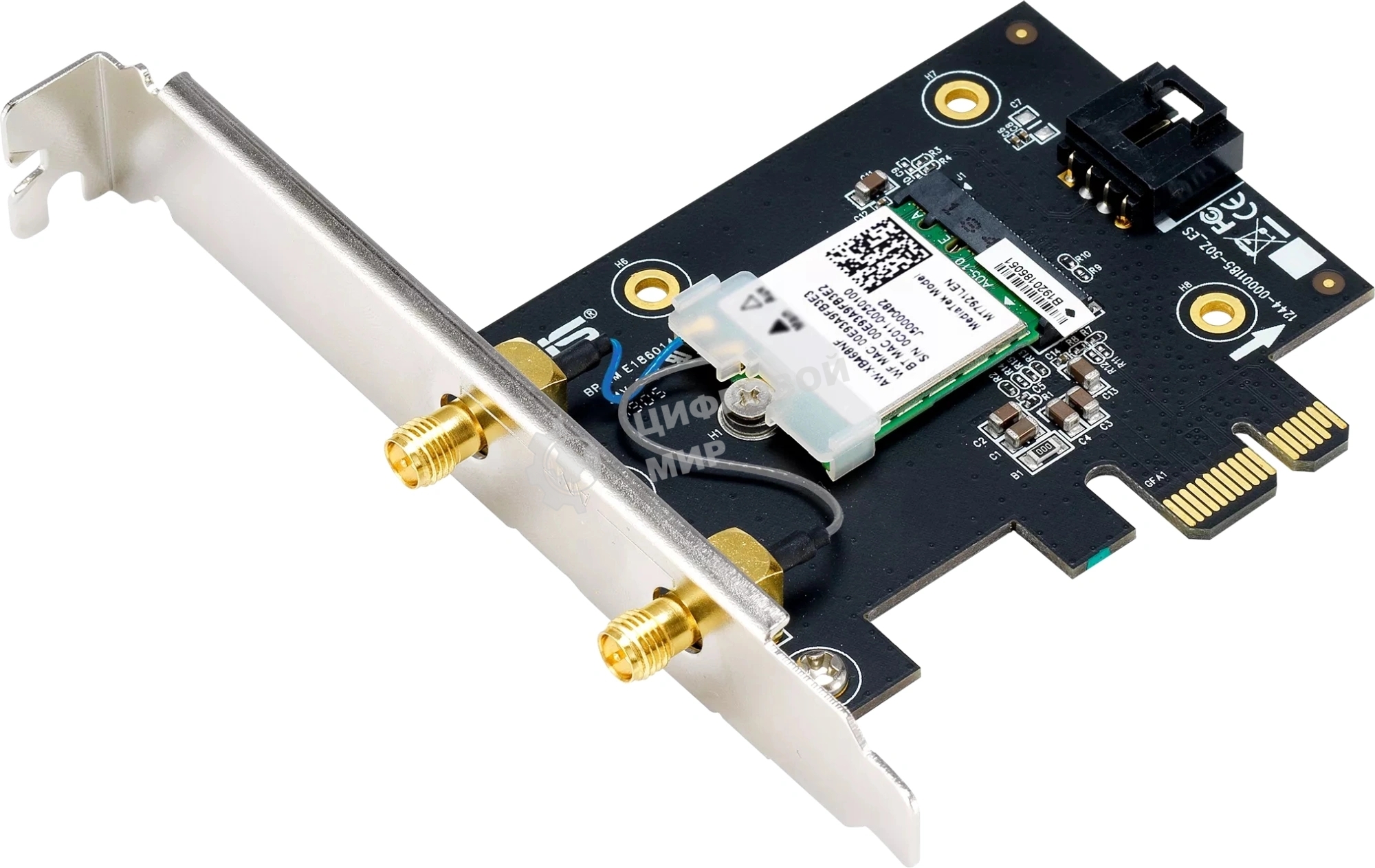 Сетевой адаптер Wi-Fi + Bluetooth Asus PCE-BE6500 BE6500 PCI Express 2ант.