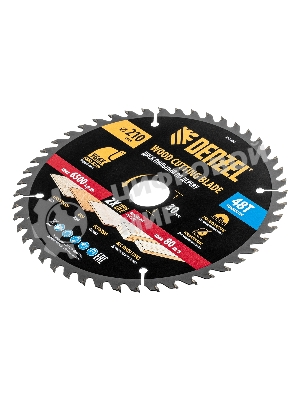 Пильный диск по дереву Denzel ф210 х 30 мм, 48 зубьев 733497