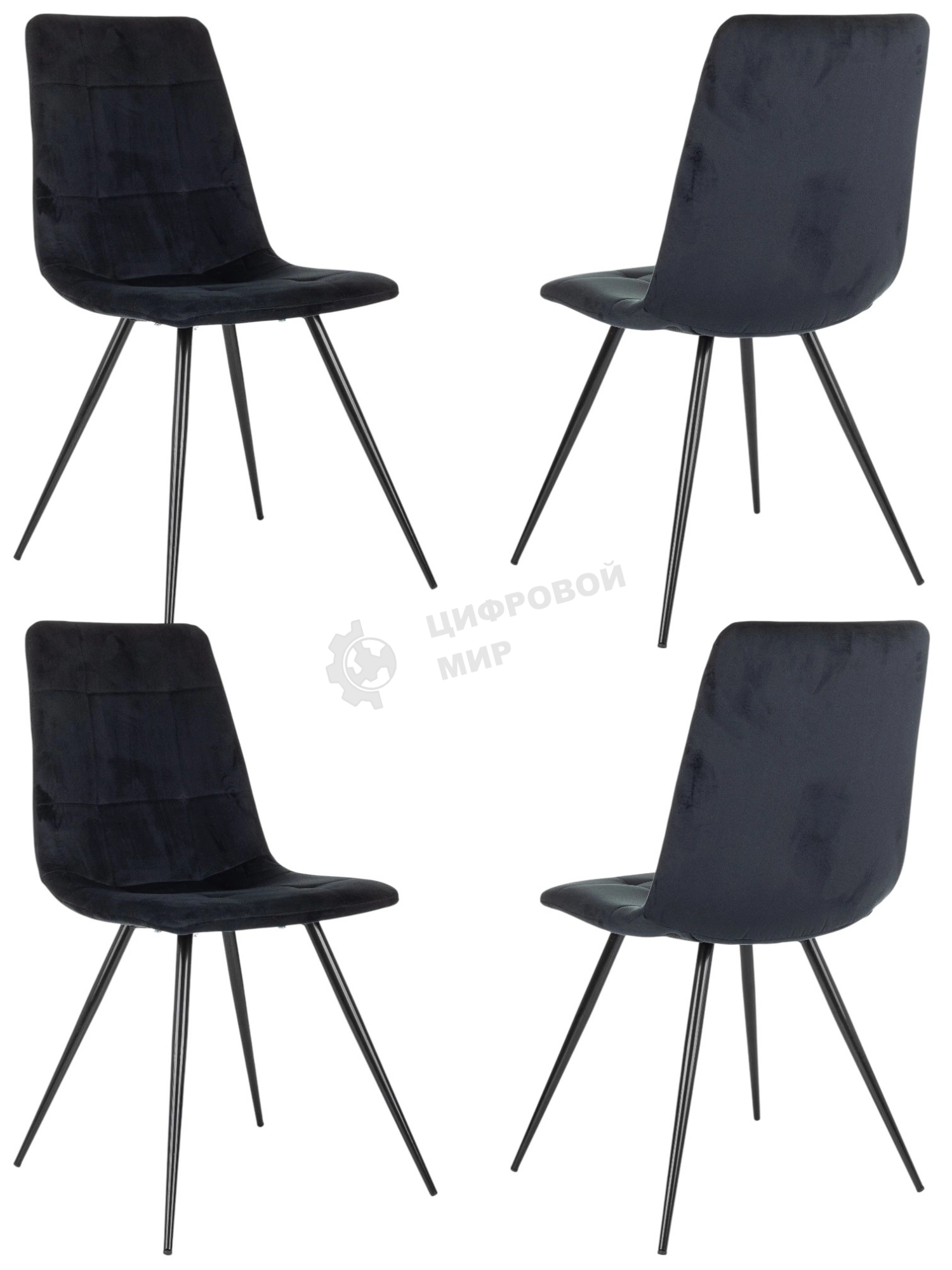 Стул для дома Бюрократ CH-K1_4 комплект 4 шт черный Holland 75 металл черный на ножках