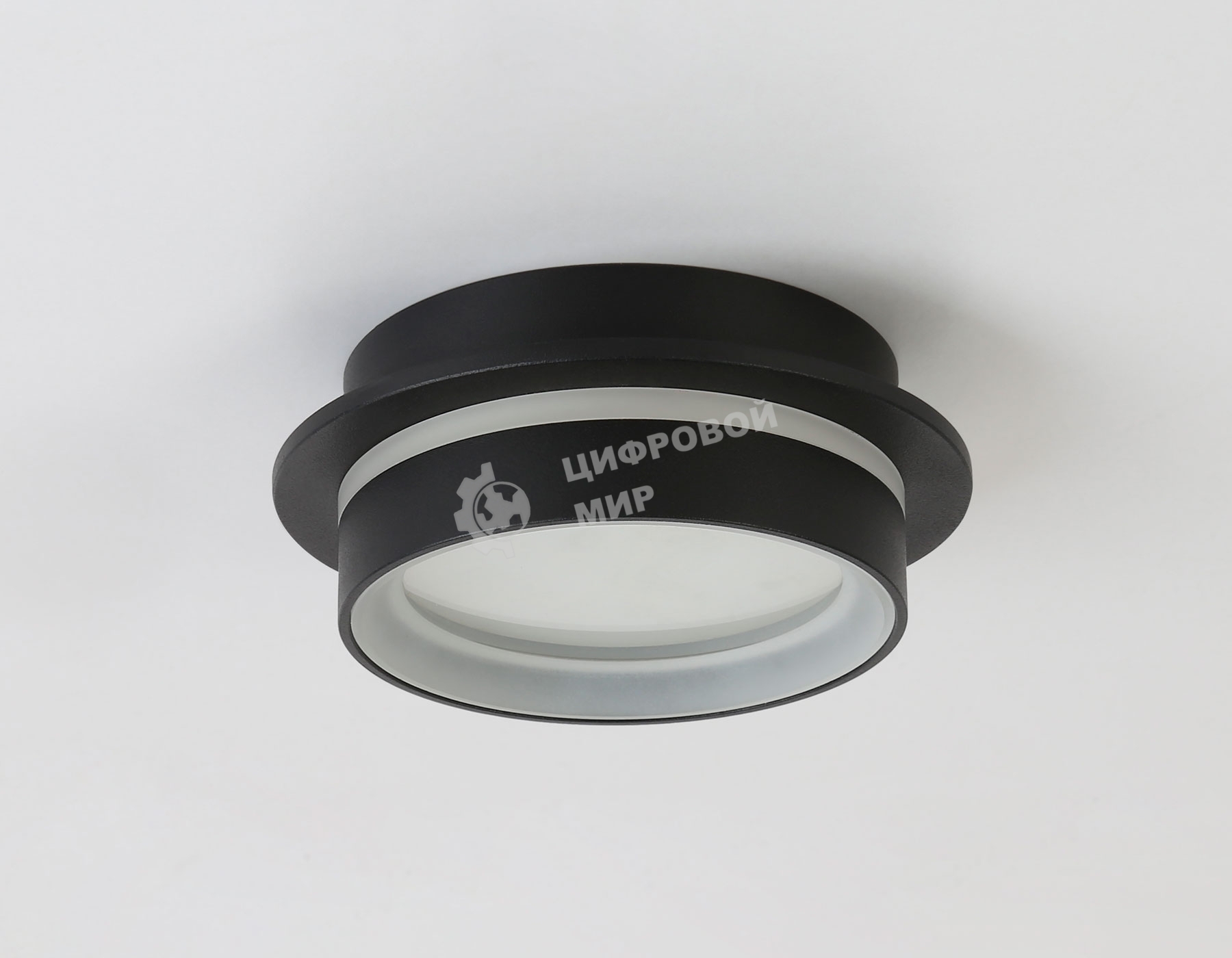 Светильник Ambrella light TN5385 SBK/FR черный песок/белый матовый GX53 IP44 D105*40