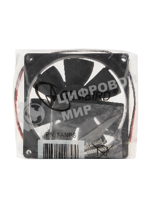 Вентилятор для корпуса Gembird FANPS черный, 80 мм, 2600 об/мин, 27 дБ, 2 pin
