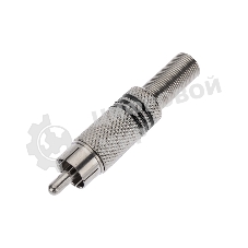 Разъем штекер PROconnect RCA металл под винт ZN черный/красный