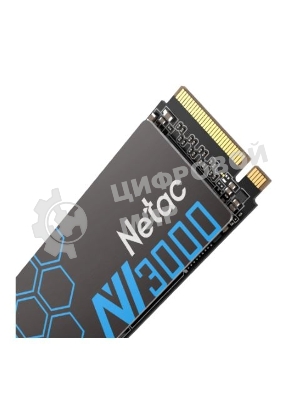Накопитель SSD Netac NV3000, 500Gb, PCIe 3.0 x4, M.2 2280, NVMe, R/W 3000/2100, с радиатором