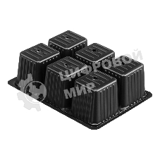 Кассета для рассады, 180х135х60 мм, 6 ячеек, полистирол, 5 шт. Россия