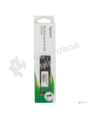 Накопитель SSD Apacer 1Tb, M.2 2280, AS2280P4 PCIe 3.0 x4, NVMe, R/W 3000/2000