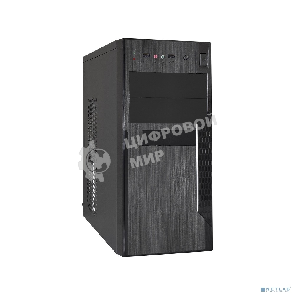 Компьютерный корпус Minitower ExeGate EX283241RUS MA-373X-UN350 Black, mATX (UN350, 120мм) 2*USB, Audio