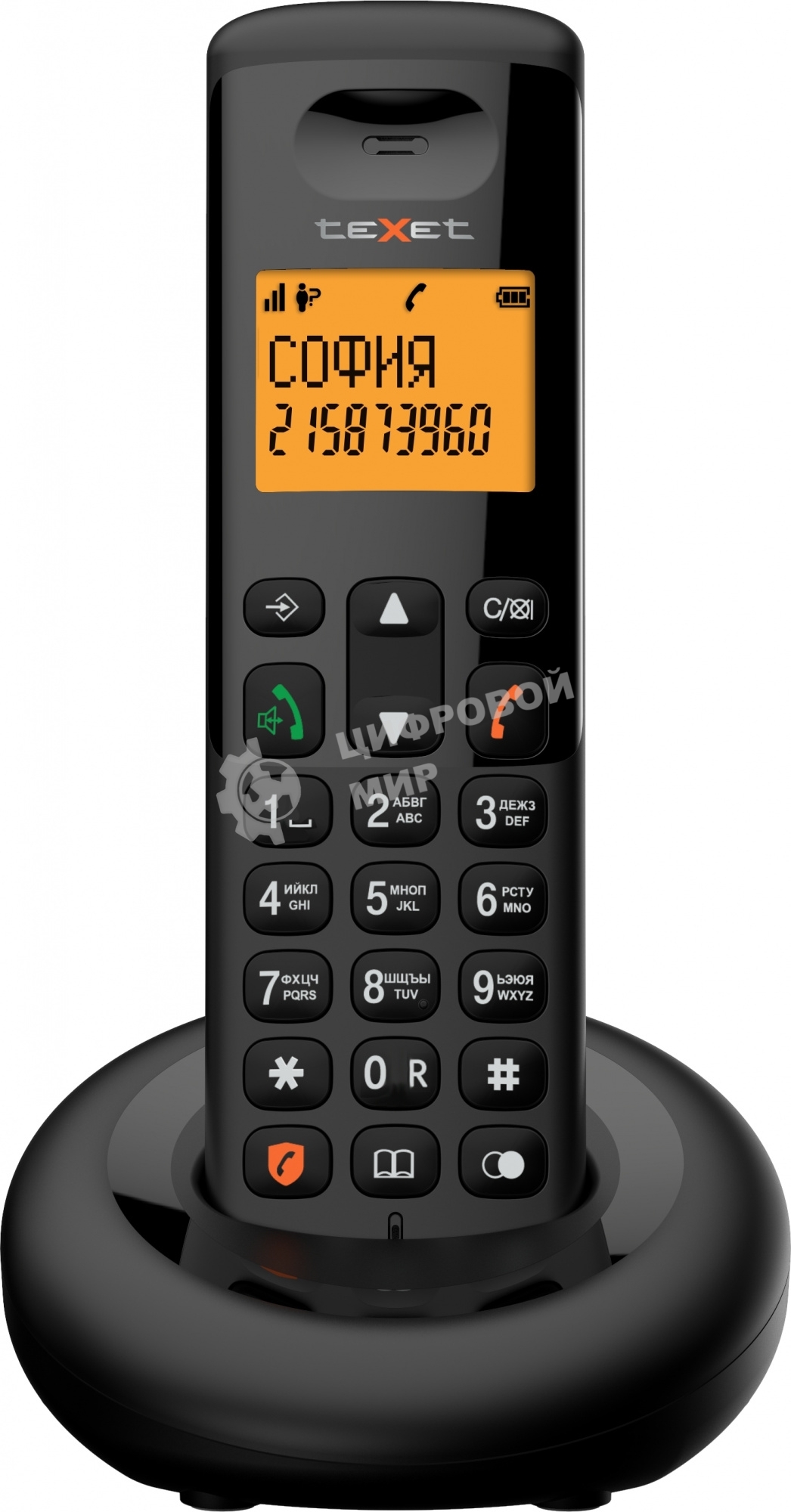 Телефон беспроводной TEXET TX-D4905A черный