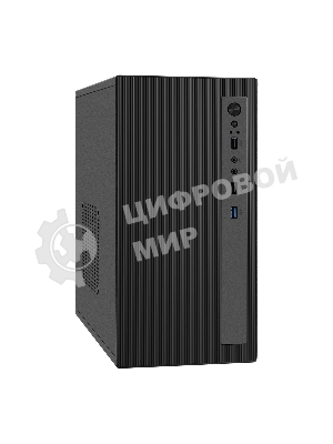 Компьютерный корпус Minitower ExeGate BAA-303MU-AA500 (mATX, БП AA500 с вент. 8см, 2*USB+1*USB 3.0, HD Audio, черный)