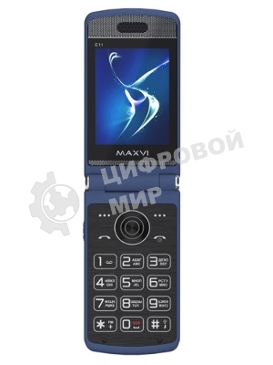 Мобильный телефон Maxvi E11 синий/серебристый