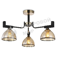 Светильник Ambrella light TR9098/3 BK/GD/TI черный/золото/янтарь E27*3 max 40W D600*316