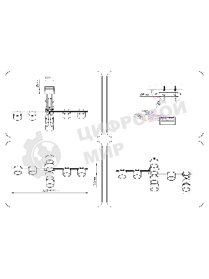 FL51671/8 BK/CL черный/прозрачный GX53/8 847*620*105