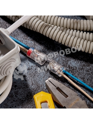 Экспресс-клемма Rexant СМК 2273-2x2R проходная разъемная 2 полюса 2х2-проводная 0,5-2,5 мм² (50 шт/уп)