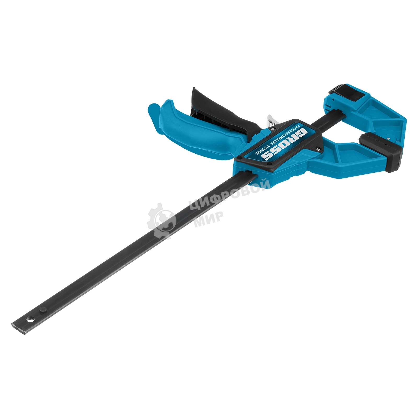 Струбцина Gross 20702 реечная быстрозаж. пистолет. пошаг.механизм пл. корпус 300мм