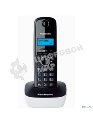 Телефон беспроводной (DECT) Panasonic KX-TG1611RUW (белый) АОН, Caller ID,12 мелодий звонка,подсветка дисплея,поиск трубки