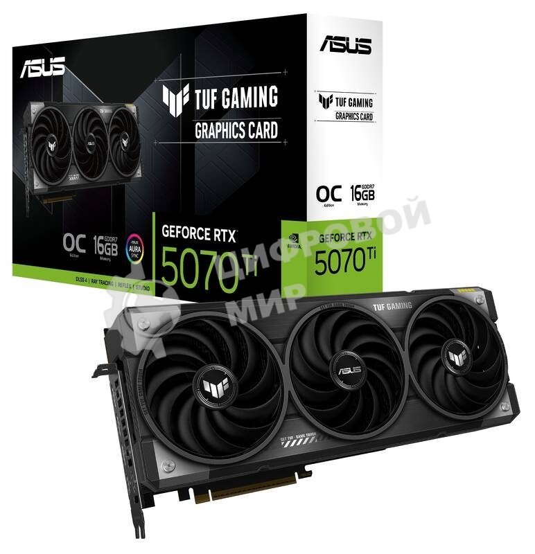 Видеокарта ASUS TUF-RTX 5070TI-O16G-GAMING RTX 5070TI,HDMIx2,DPx3,16G,D7