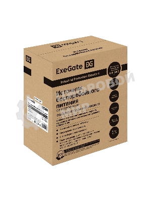 Источник бесперебойного питания (инвертор, синус, для котла, настенный) ExeGate FineSine SX-800.LCD.AVR.2SH 800VA/500W, чистая синусоида, цветной LCD-дисплей, AVR, 2*Schuko, линейно-интерактивный, внешняя батарея 12В до 200Ач (поставляется отдельно), крепление настенное/универсальное, черный