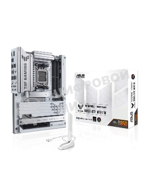 Материнская плата ASUS TUF GAMING B850-BTF WIFI W, AM5, AMD B850, 4xDDR5, 4xSATA, 3xM.2, 1xPCIe 5.0 x16, 1xPCIe 4.0 x16, 1xPCIe 3.0 x1, 1xDP, 1xHDMI, 1x2.5Gb LAN, Wi-Fi 7, Bluetooth 5.4, 1xUSB-C 20Gbps, 3xUSB-A 10Gbps, 4xUSB-A 5Gbps, 2xUSB-A 2.0, 5x3.5 мм, 7.1, ATX