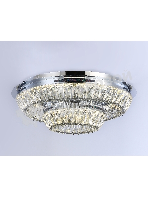 Светильник Ambrella light TR5029 CH/CL хром/прозрачный 3000K/4200K/6400K 81W D600*207 (Без ПДУ)