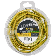 Трубка термоусадочная ТТУ нг-LS 2/1 желт./зел. (уп.2м) IEK UDR12-002-001-002-K52-T