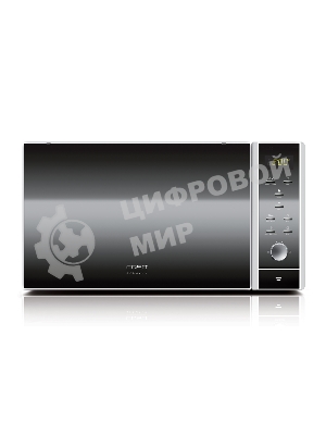 Микроволновая печь CASO MG 25 Ceramic Menu серебристый/черный, 25 л, 900 Вт, переключатели - кнопки, поворотный механизм