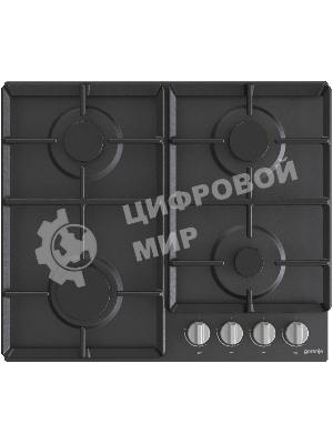 Газовая варочная панель Gorenje G641EXB, 4 конфорки, металл, черный